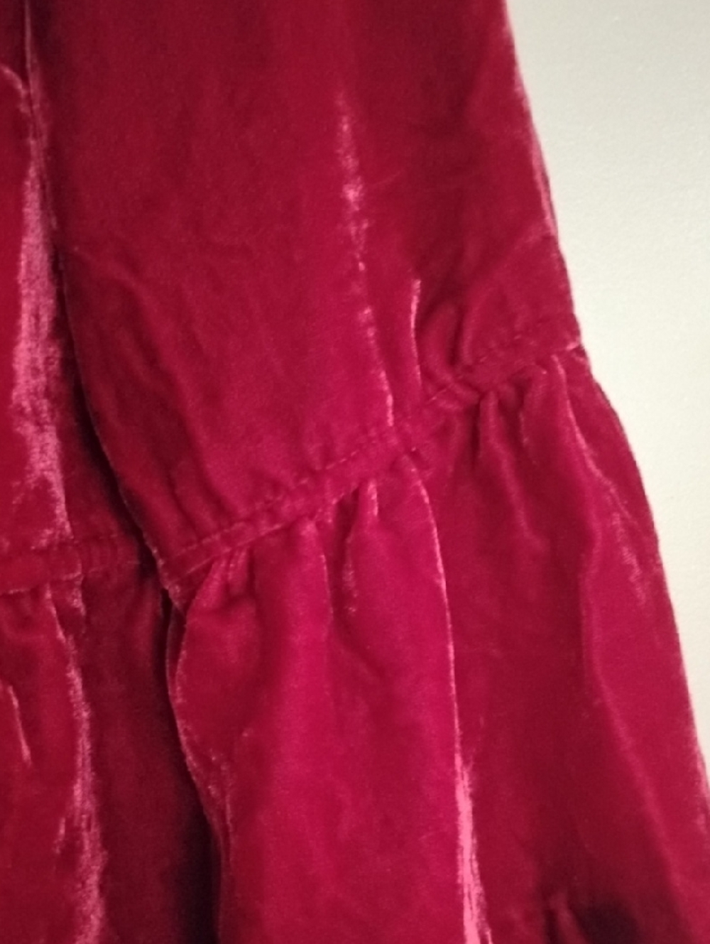 NY Collection Red Velvet Button-Front Blazer - Picture 3 of 9